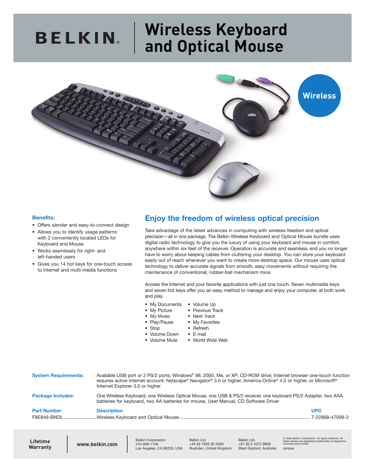 microsoft wireless keyboard 2000 manual