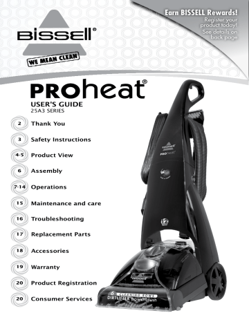 Bissell Carpet Cleaner 25A3 User manual | Manualzz