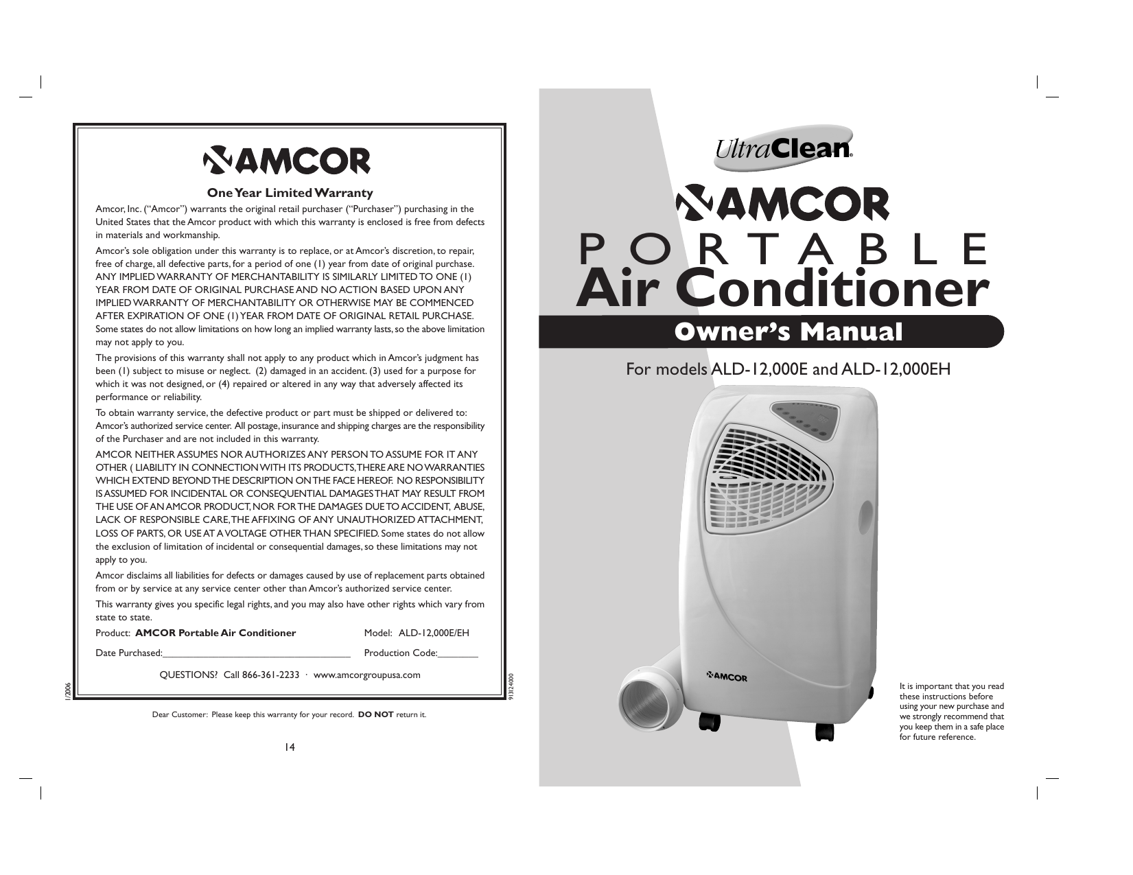 amcor air conditioner not cooling