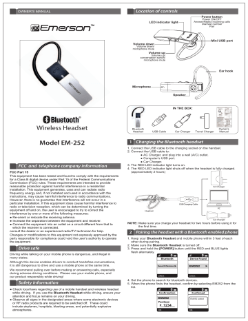 Emerson Em 252 Bluetooth Headset Em 252 User Manual Manualzz Emerson Em 252 Bluetooth Headset Em 252 User Manual Manualzz