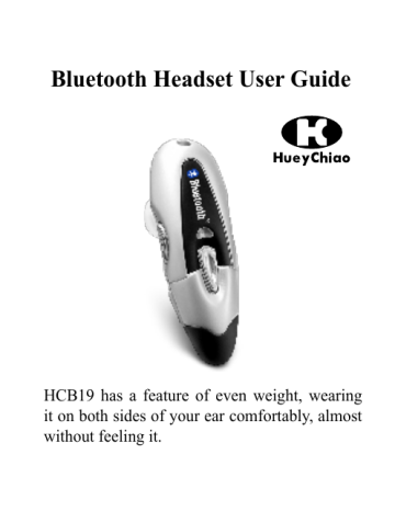 Huey Chiao Bluetooth Headset HCB19 User manual | Manualzz