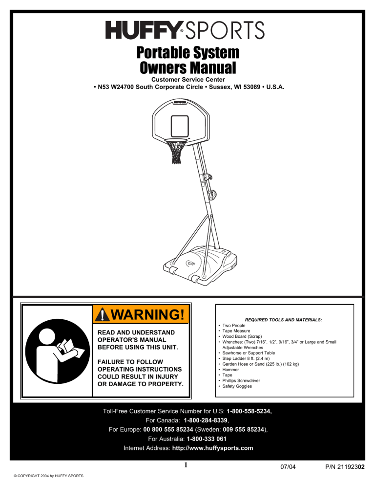 Huffy Board Games Sports Basketball Systems User Manual Manualzz