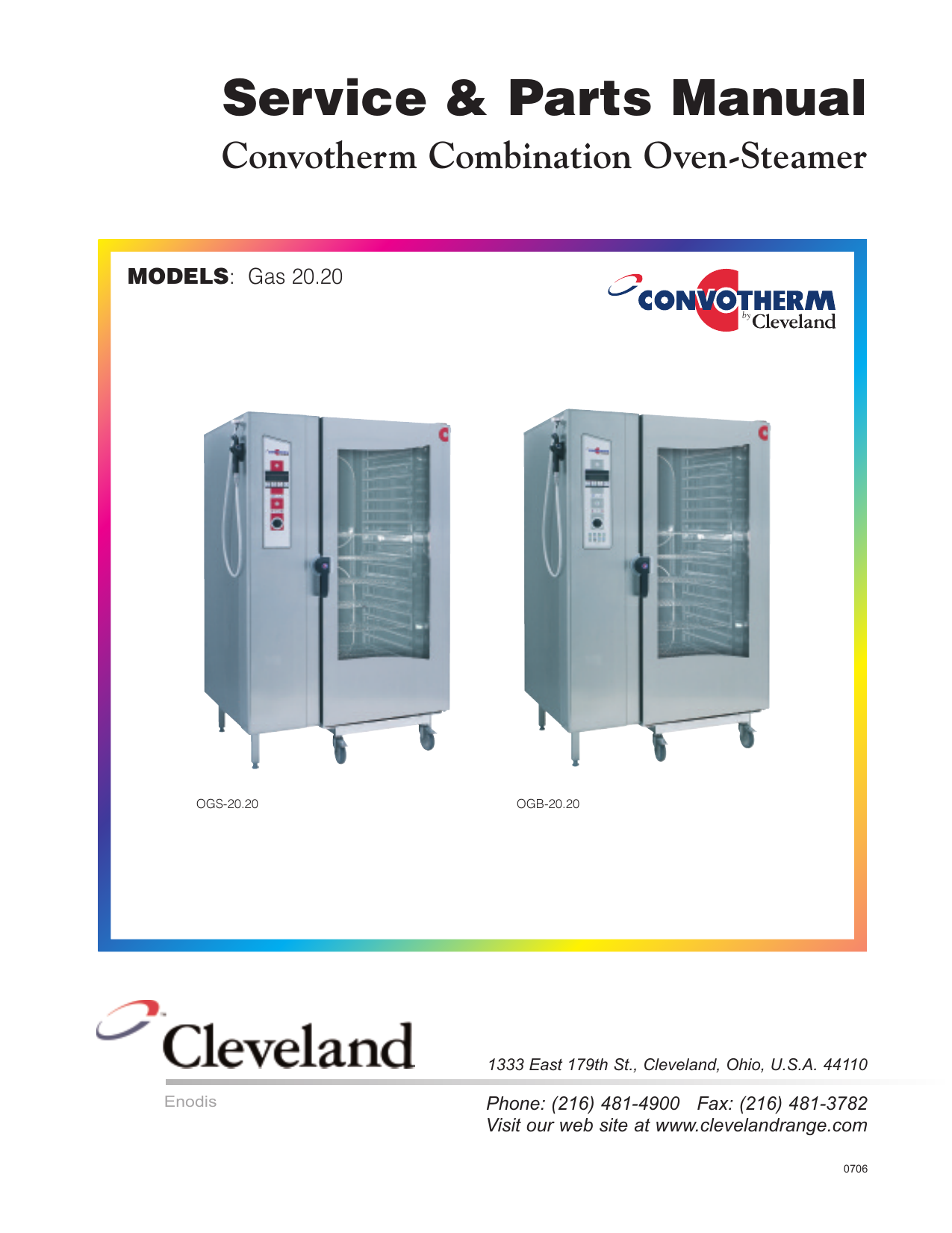 Cleveland Range Convection Oven Gas 20.20 User manual | Manualzz
