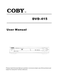 COBY electronic DVD Player DVD-415 User manual