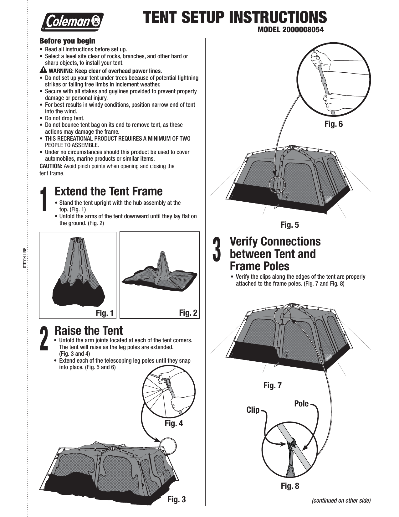 coleman tent set up instructions