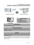Energy Tech Laboratories Fan Modular Direct Fired Heaters Installation, Operating And Maintenance Instructions