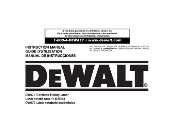 DeWalt DW073KD 18-Volt Cordless Rotary Laser Kit