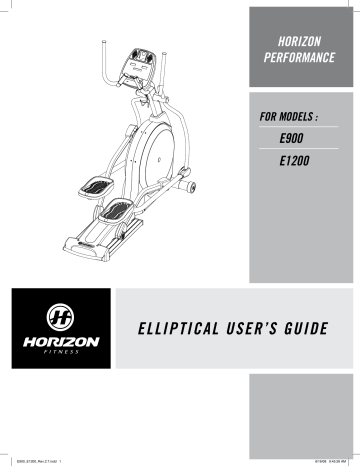 Horizon Fitness Bicycle Accessories E900 User manual | Manualzz