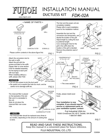 fujioh hood filter replacement