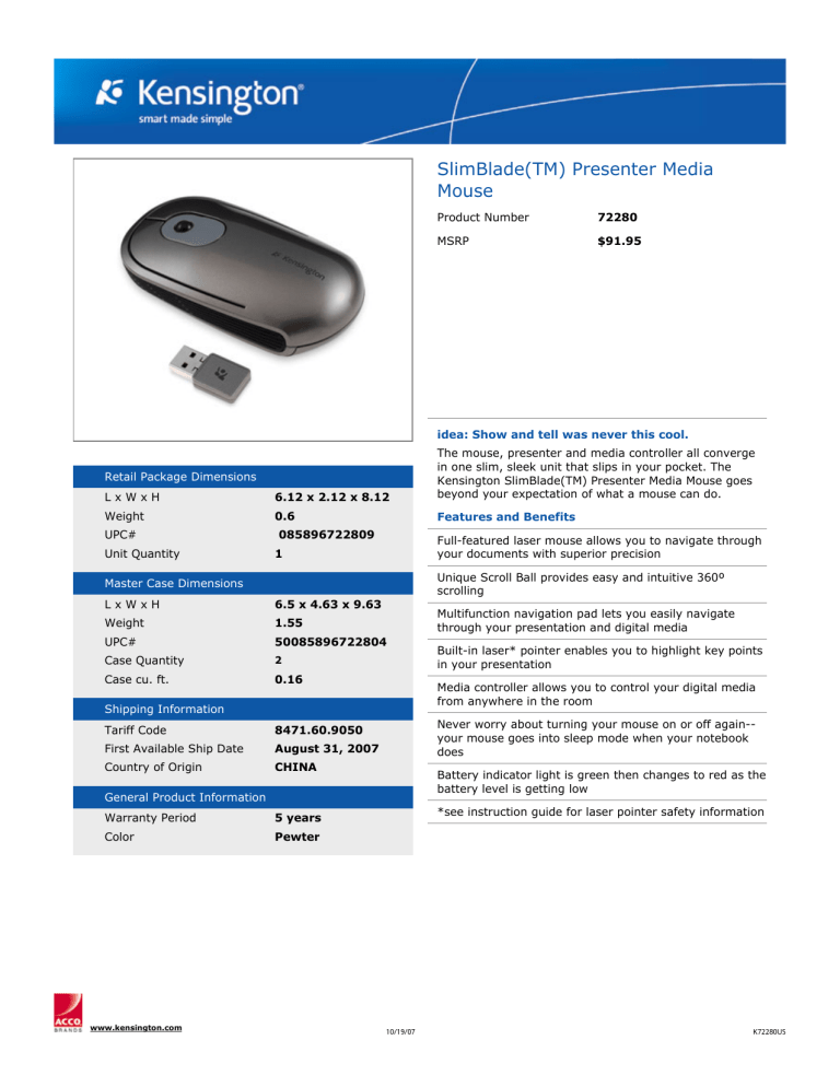 kensington pocket mouse 72214 driver kensington pocket mouse 72214 driver