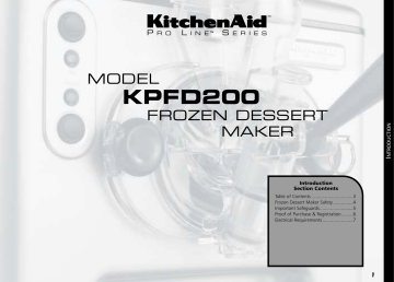 KitchenAid Frozen Dessert Maker KPFD200 User manual | Manualzz