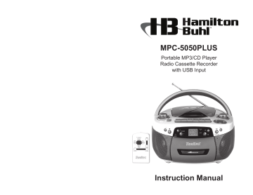 Hamilton Electronics Portable CD Player MPC-5050PLUS Instruction manual | Manualzz