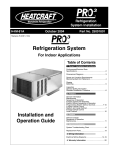 Heatcraft Refrigeration Products Refrigerator 25001501 User manual