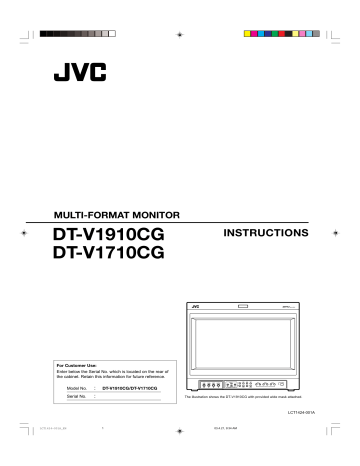 JVC Computer Monitor DT-V1710CG, DT-V1710CG, DT-V1910CG Manual de usuario | Manualzz