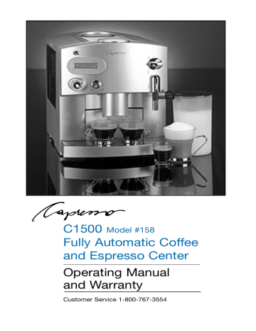 Capresso Espresso Maker 158 User manual | Manualzz