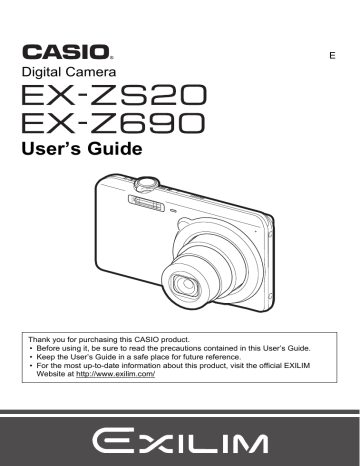 Casio Automobile Electronics EX-ZS90 User manual | Manualzz