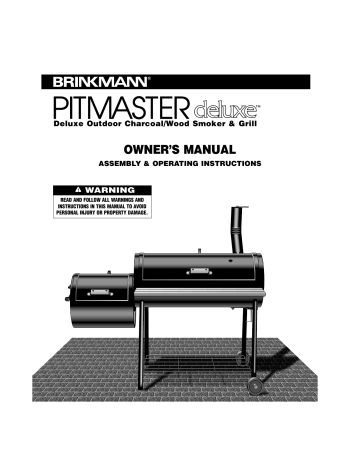 Brinkmann Smoker Charcoal Wood Smoker User Manual Manualzz
