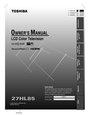 Mintek Flat Panel Television 27HL85 User manual | Manualzz
