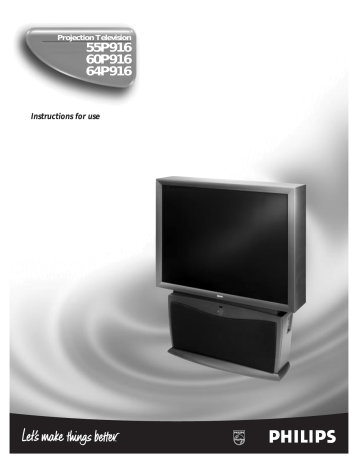 Magnavox Projection Television 55P916 Instructions for use | Manualzz
