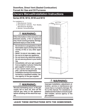 Nordyne Air Conditioner M1m User Manual Manualzz