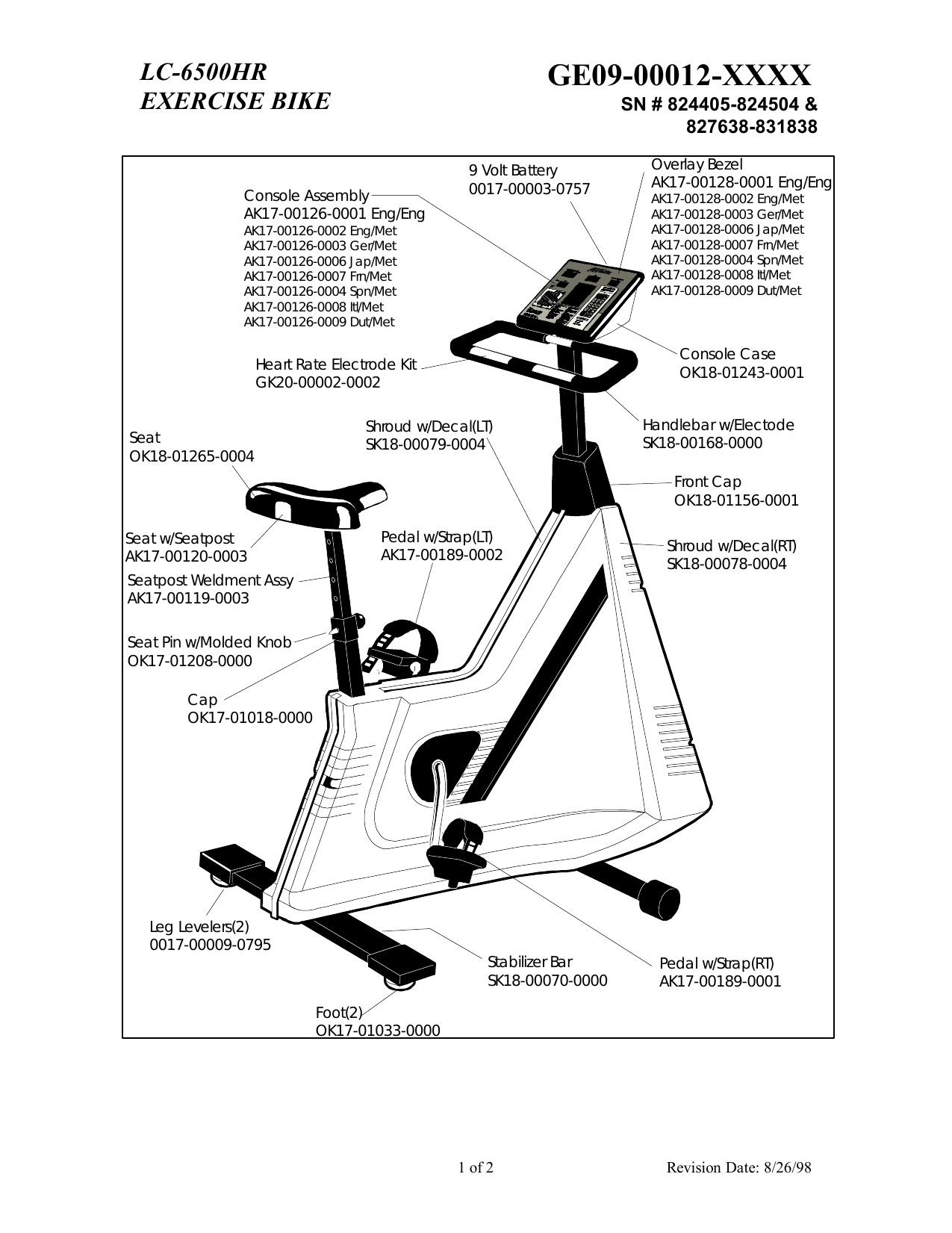 Life Fitness Bicycle LC6500HR User manual Manualzz