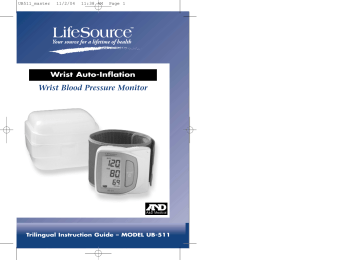 LifeSource Blood Pressure Monitor UB-511 User manual | Manualzz