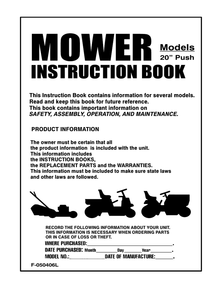 Murray 30 Inch Riding Mower Manual