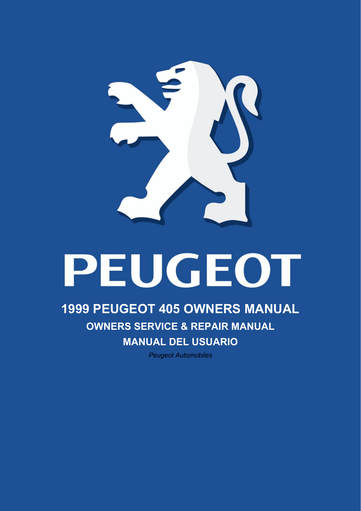 Peugeot Automobile 405 User Manual Manualzz