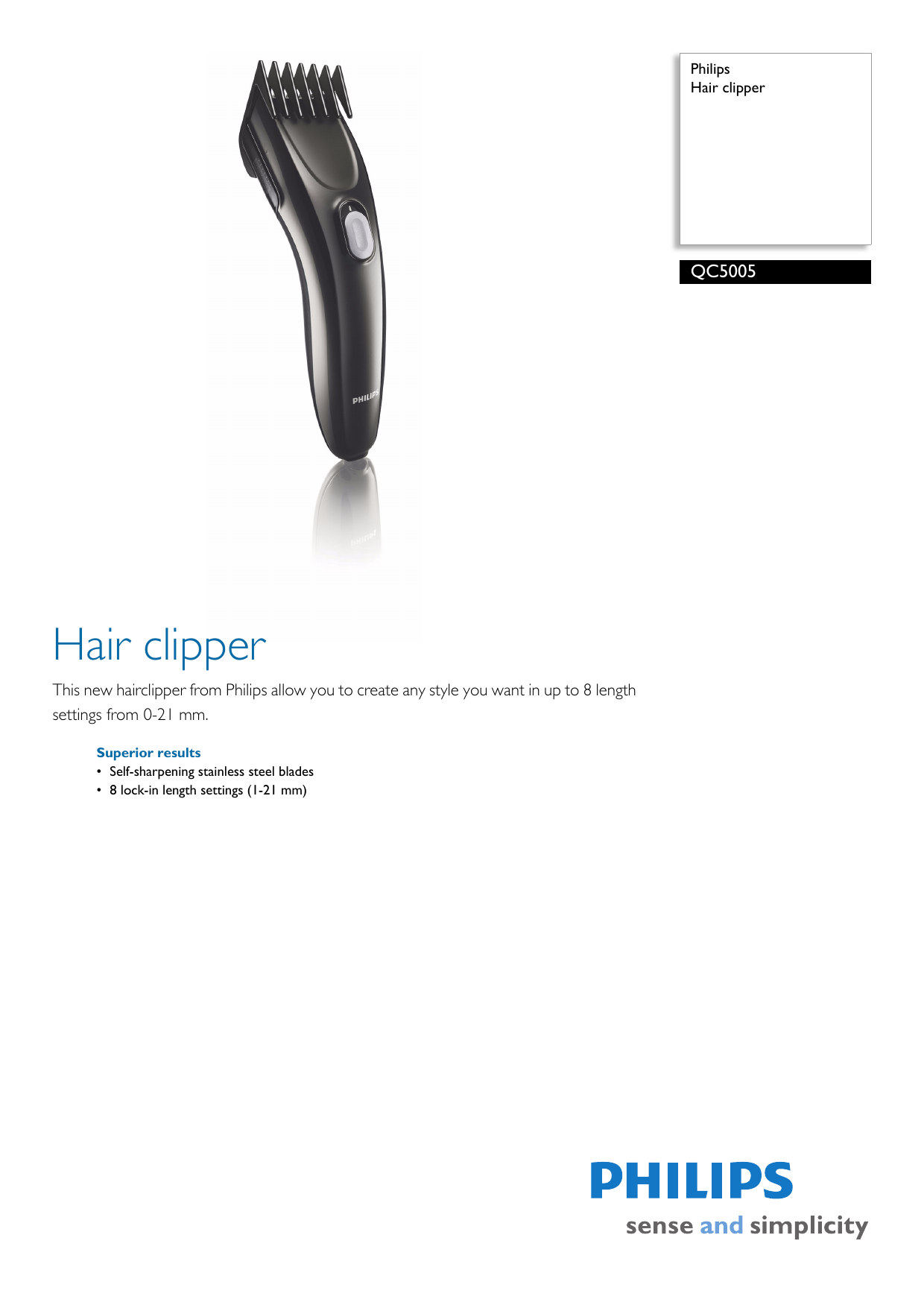 philips qc5005 hair clipper