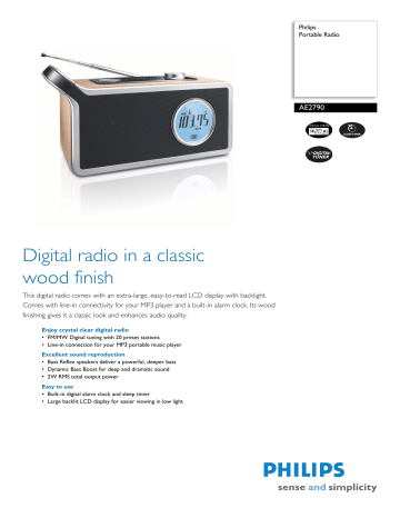 Philips Portable Radio AE2790/12 User manual | Manualzz