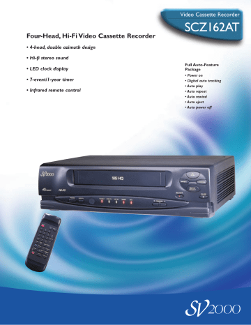 Philips VCR SCZ162AT User manual | Manualzz