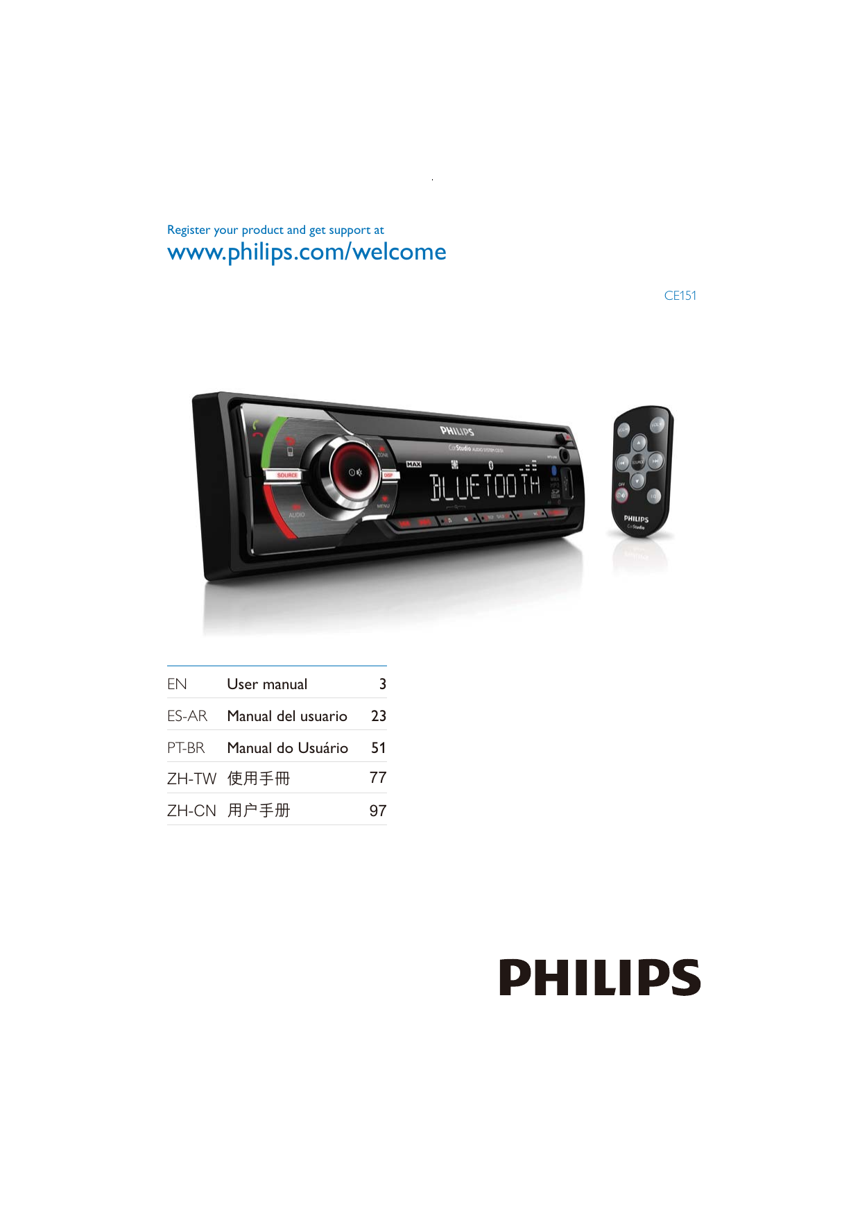 Philips Car Stereo System CE151 User manual | Manualzz