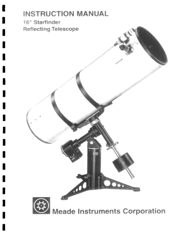 Meade Telescope 16 User manual | Manualzz