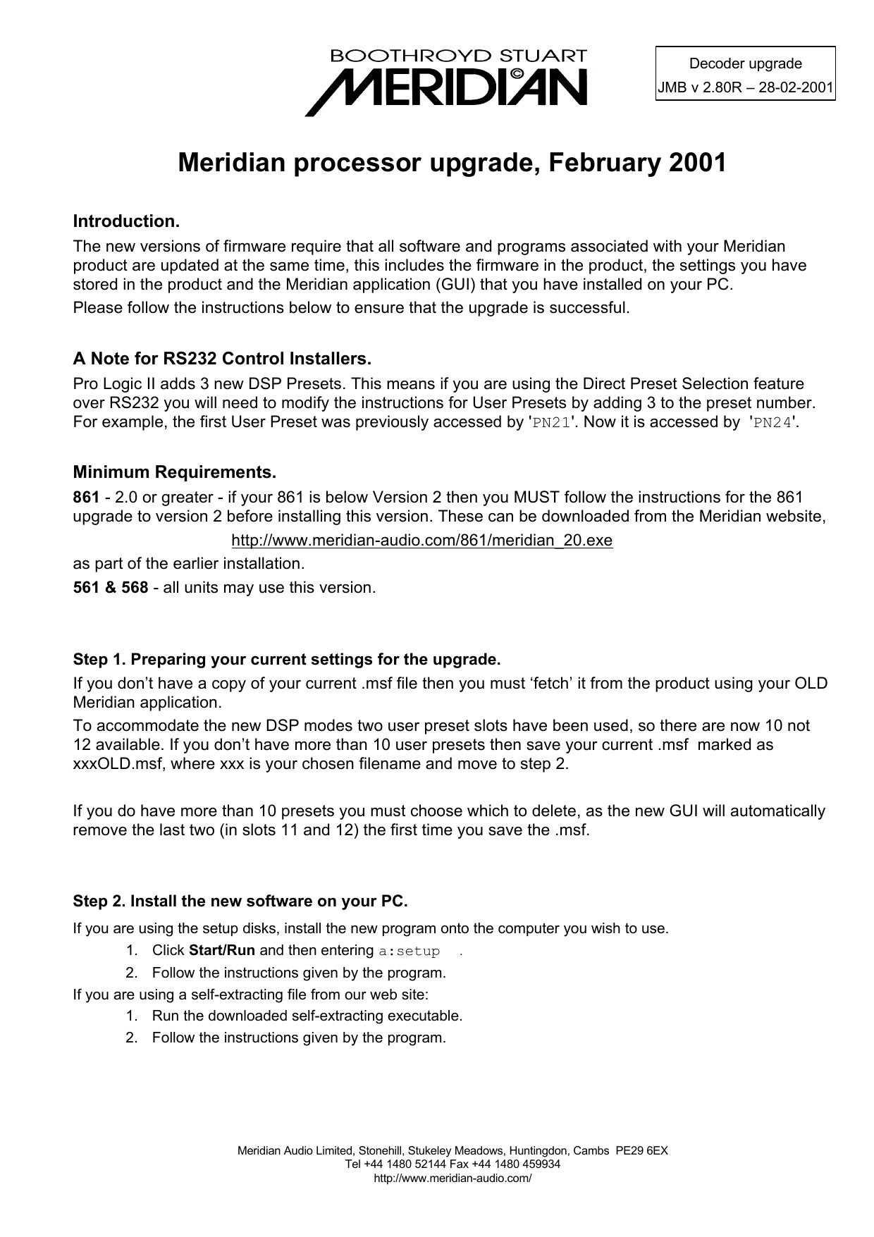Meridian Audio Portable Cd Player Rs232 User Manual Manualzz