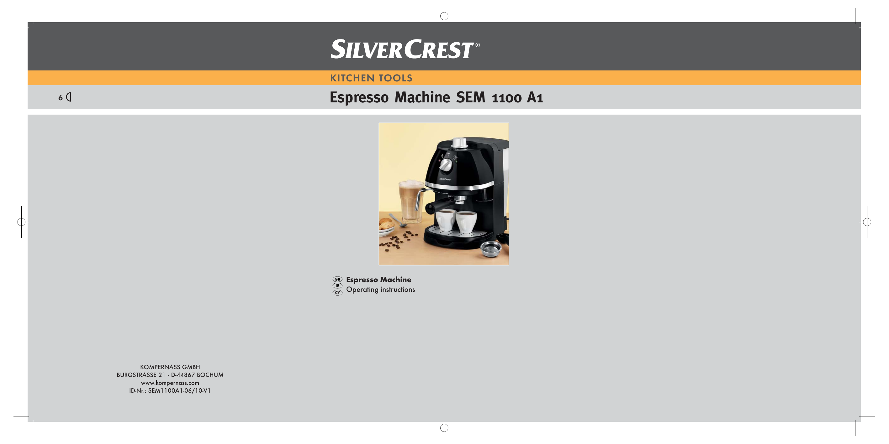 Silvercrest Coffeemaker SEM 1100 A1 User manual | Manualzz