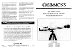 Simmons Optics Telescope 800447 User manual