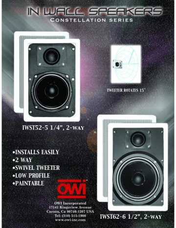 OWI Speaker IWST52 User manual | Manualzz