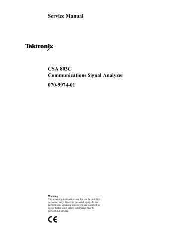 Tektronix Marine Radio Csa 803c User Manual Manualzz