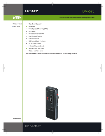Sony MP3 Player BM-575 User manual | Manualzz