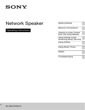Sony Car Speaker SA-NS310 Operating instructions | Manualzz