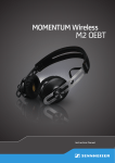 Momentum Sales &amp; Marketing Headphones M2 OEBT User manual