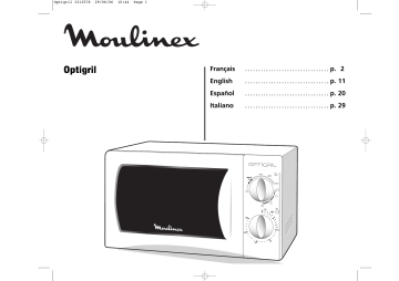 Moulinex Microwave Oven AFW2 User manual | Manualzz