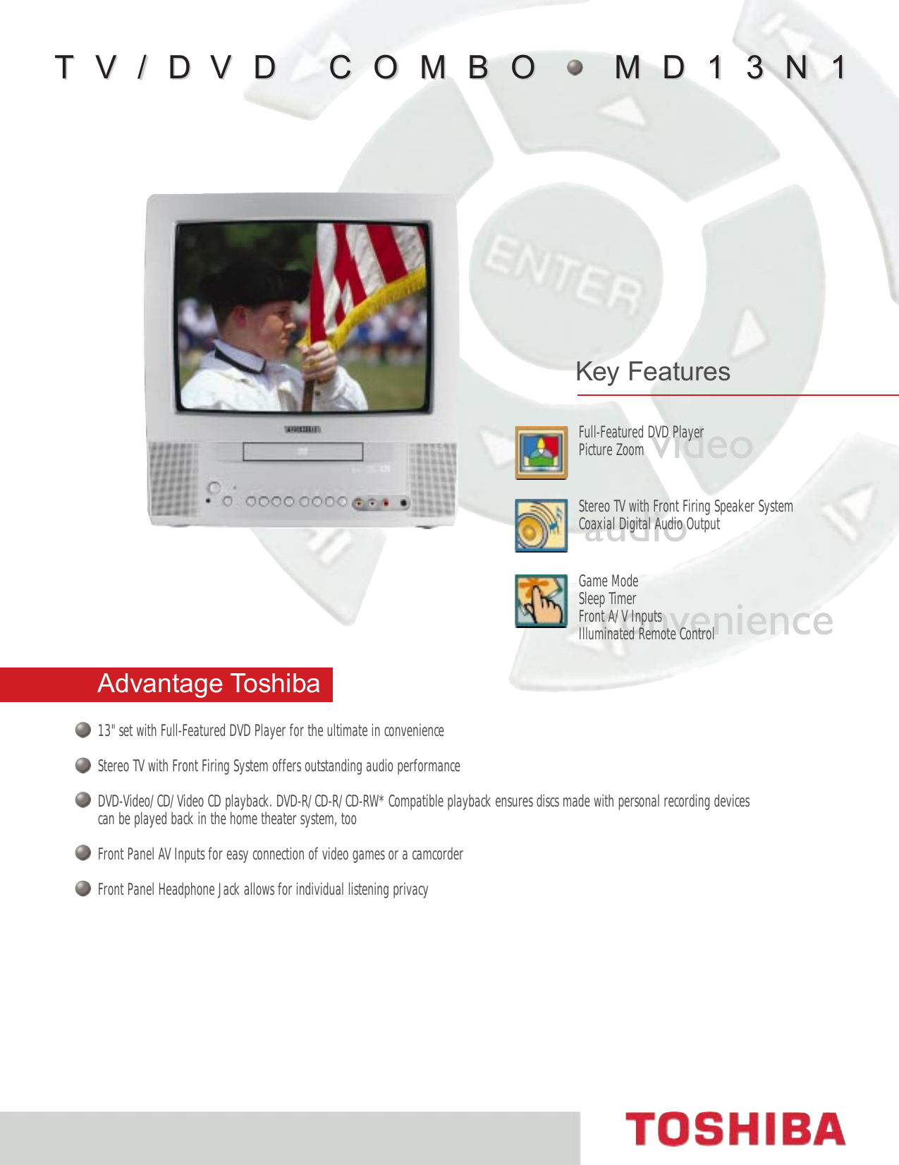 Toshiba Md13n1 Tv Dvd Combo Md13n1 User Manual Manualzz