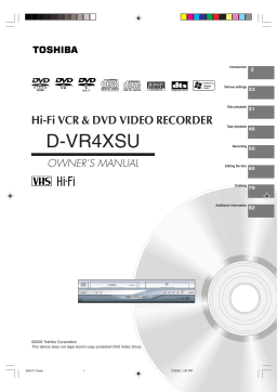 Toshiba D-VR4XSU DVD/VCR Combo: AI Chat & PDF Access