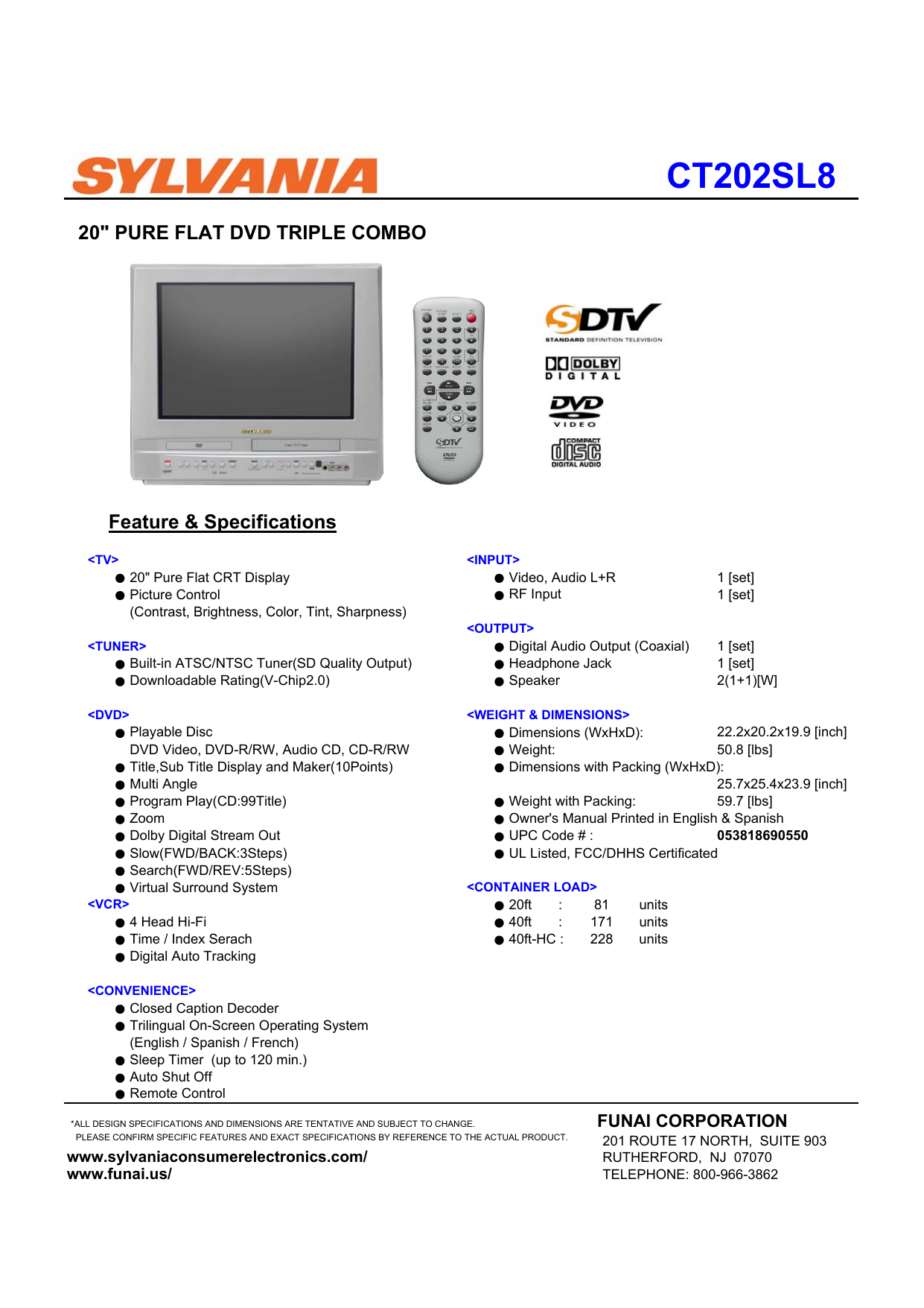 Sylvania Tv Dvd Combo Ct2sl8 User Manual Manualzz