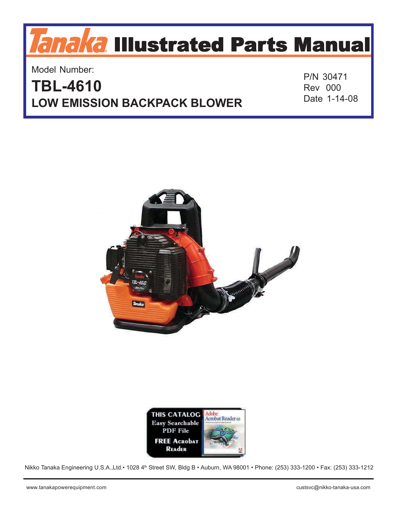 Tanaka Tbl 4610 Blower Tbl 4610 User Manual Manualzz