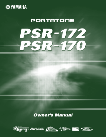Yamaha Computer Keyboard psr-172 User manual | Manualzz
