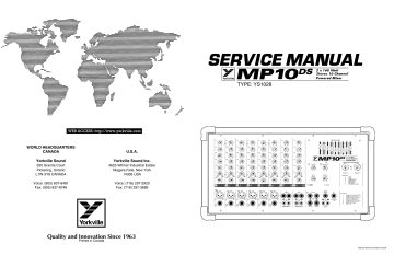 Yorkville Sound DVD Player YS1028 Service manual | Manualzz