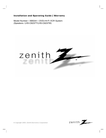 Zenith XBS444 Operating Guide | Manualzz