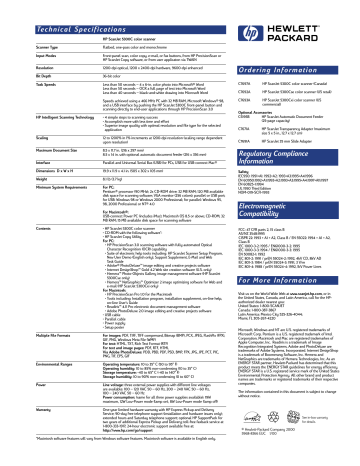 HP (Hewlett-Packard) Scanner 5300C User manual | Manualzz